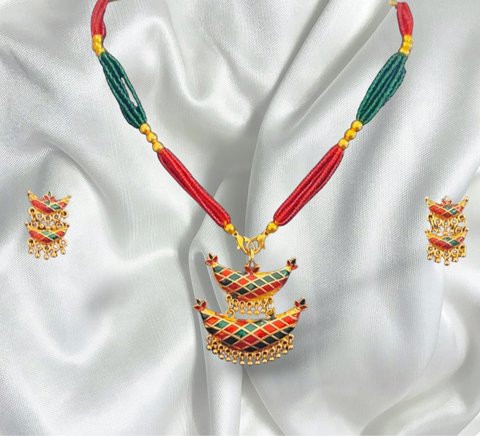 Assamese Minakari Junbiri Jewelry Set 12