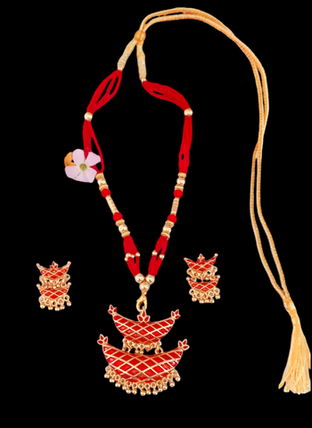 Assamese Minakari Junbiri Jewelry Set 11
